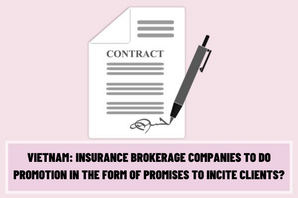 Are insurance brokerage companies entitled to promotion in the form of promises to incite clients to enter into insurance contracts in Vietnam?