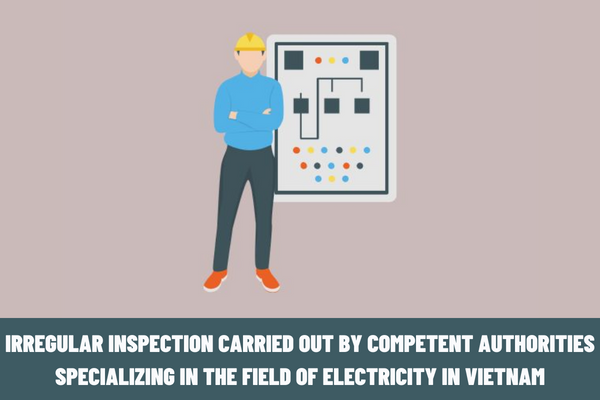 When is the irregular inspection carried out by competent authorities specializing in the field of electricity in Vietnam?