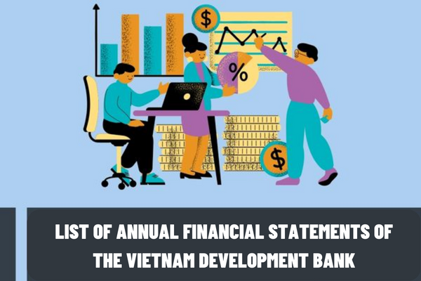 What is the list of annual financial statements of the Vietnam Development Bank? What are the principles of preparation and presentation of the annual financial statements in Vietnam?