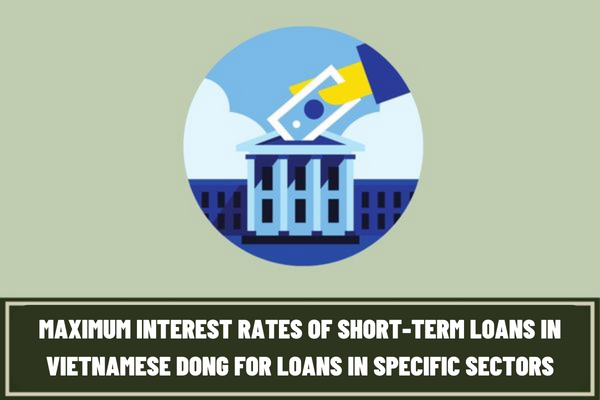 What is the maximum interest rates of short-term loans in Vietnamese Dong of credit institutions for loans in specific sectors?