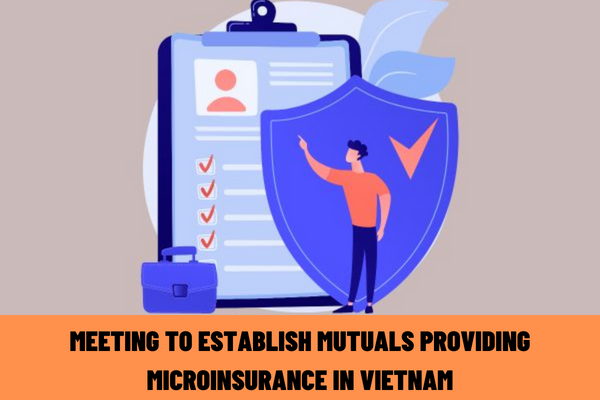 What are the contents passed through the meeting to establish mutuals providing microinsurance in Vietnam?