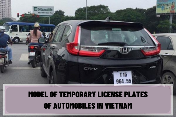 What are the regulations on the model of temporary license plates of automobiles in Vietnam? Is the temporary license plate of automobile the same material as the real license plate?