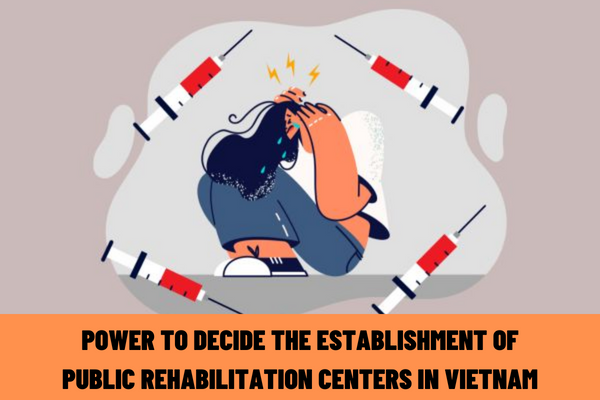 Who has the power to decide the establishment of public rehabilitation centers in Vietnam? What are the operations of public rehabilitation centers in Vietnam?