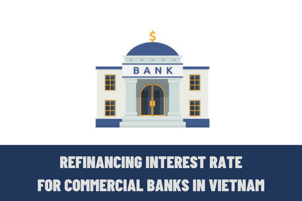 How is the refinancing interest rate for commercial banks adjusted? For what purposes does the State Bank of Vietnam refinance commercial banks?