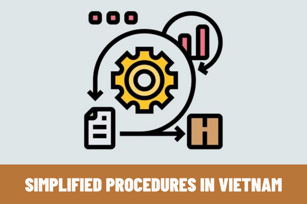 What are the conditions for application of simplified procedures when settling civil, marriage and family cases in Vietnam?