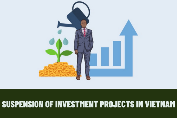 When are investment projects suspended? What are the procedures for investors to suspend investment projects in Vietnam?