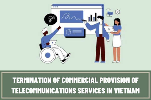 What is the penalty for failing to notify the management agency in case of termination of provision of telecommunications services of telecommunications businesses in Vietnam?