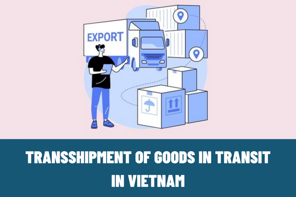 What is transshipment of goods in transit in Vietnam? What is the application for transit of goods banned or suspended from export, import?