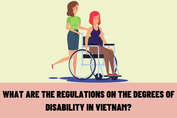 What are the regulations on the degrees of disability in Vietnam? What are the procedures for determination of degrees of disability in Vietnam?