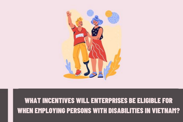 What incentives will enterprises be eligible for when employing persons with disabilities in Vietnam?