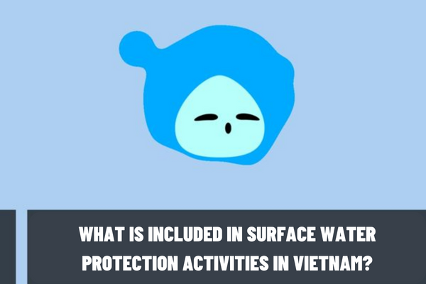 What is included in surface water protection activities in Vietnam? What are the main contents of the surface water quality management plan in Vietnam?