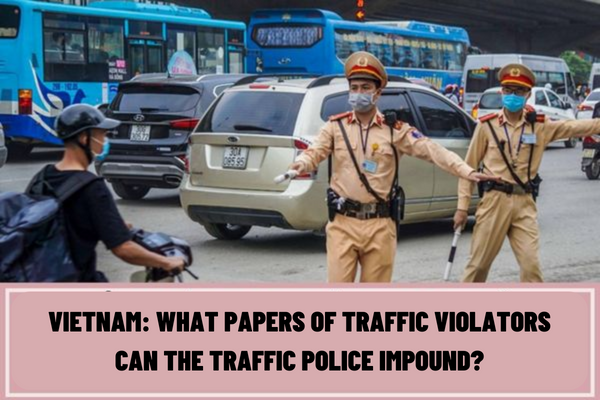 What papers of traffic violators can the traffic police impound? How long is the statute of limitations for administrative handling of traffic violations in Vietnam?