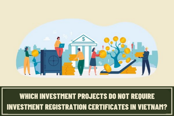 Which investment projects do not require investment registration certificates in Vietnam? Who has the power to issue, adjust and revoke investment registration certificates in Vietnam?