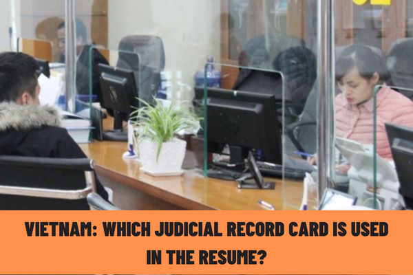 Vietnam: Which judicial record card is used in the resume? Which agency issues judicial record cards to apply for a job?