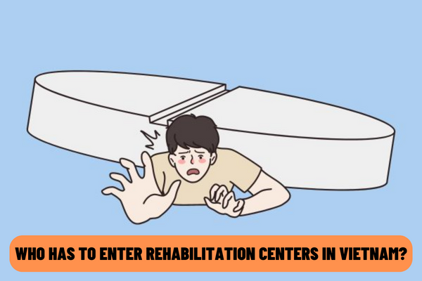 Who has to enter rehabilitation centers in Vietnam? What are the rehabilitation procedures in Vietnam according to the law?