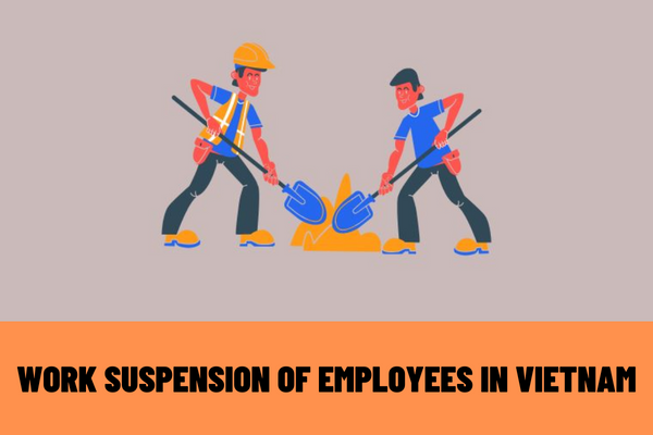 Does the employee who is temporarily suspended from work receive a salary? What is the fine for violation related to the work suspension of employees in Vietnam?