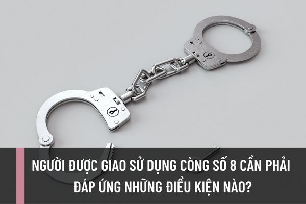 Người được giao sử dụng còng số 8 cần phải đáp ứng những điều kiện ...