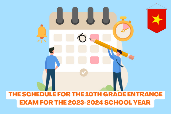 Vietnam: What date is the schedule for the 10th grade entrance exam for the 2023-2024 school year in Hanoi? What does an application for grade 10 need? 