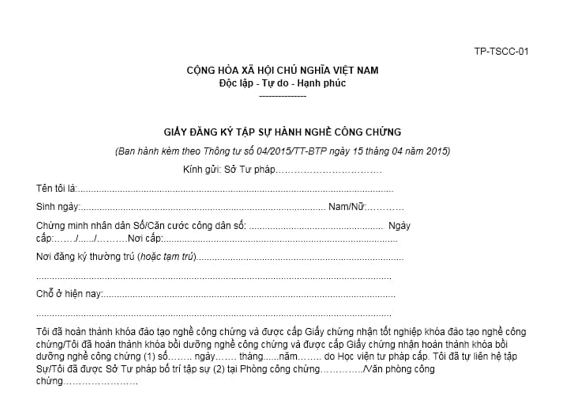 Vietnam: What is the current registration form for notary-practicing ...