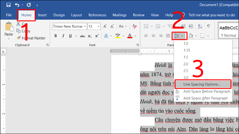 7. Giãn dòng và giãn đoạn trên các phiên bản Word khác nhau